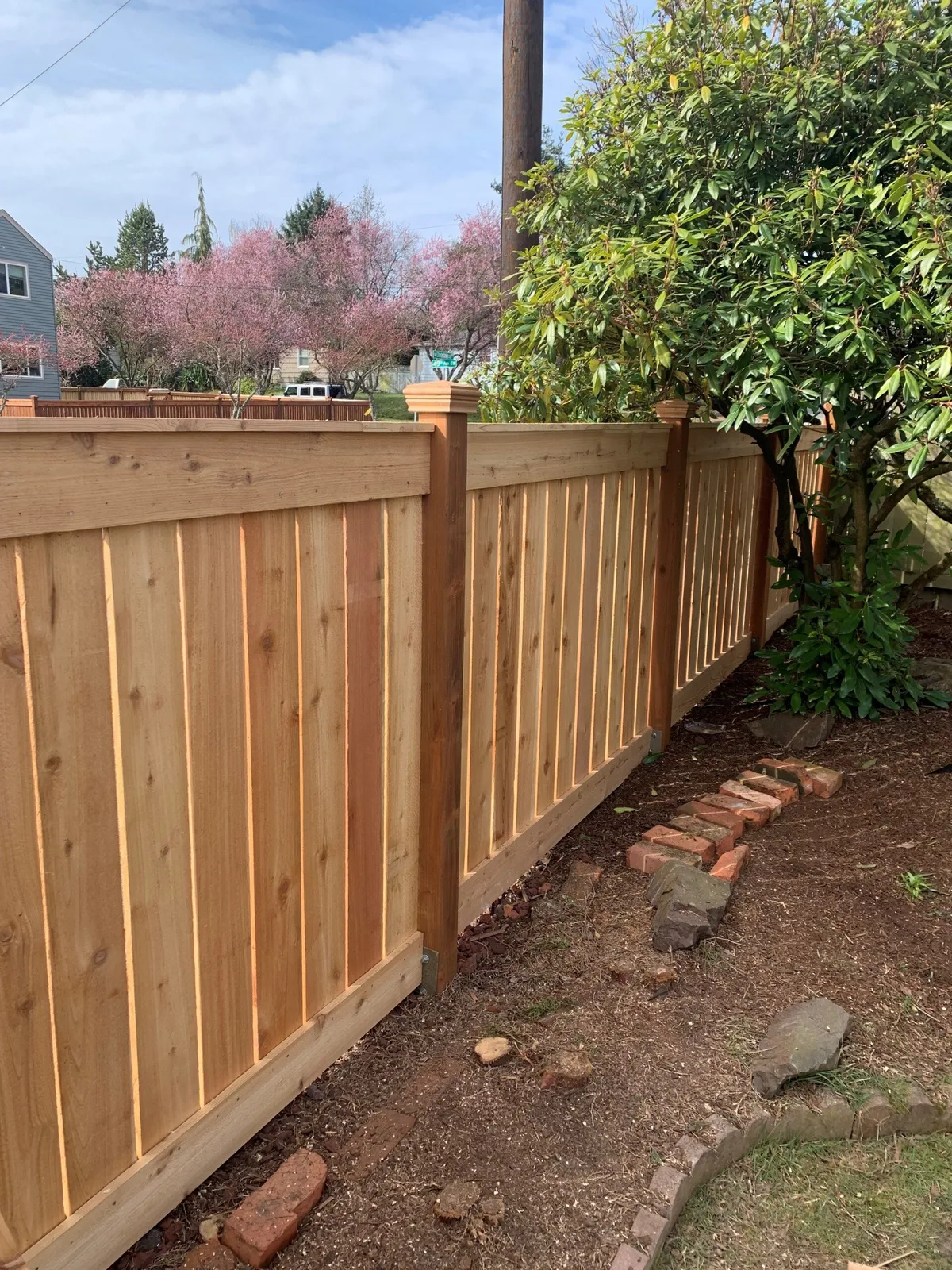 New fence installation