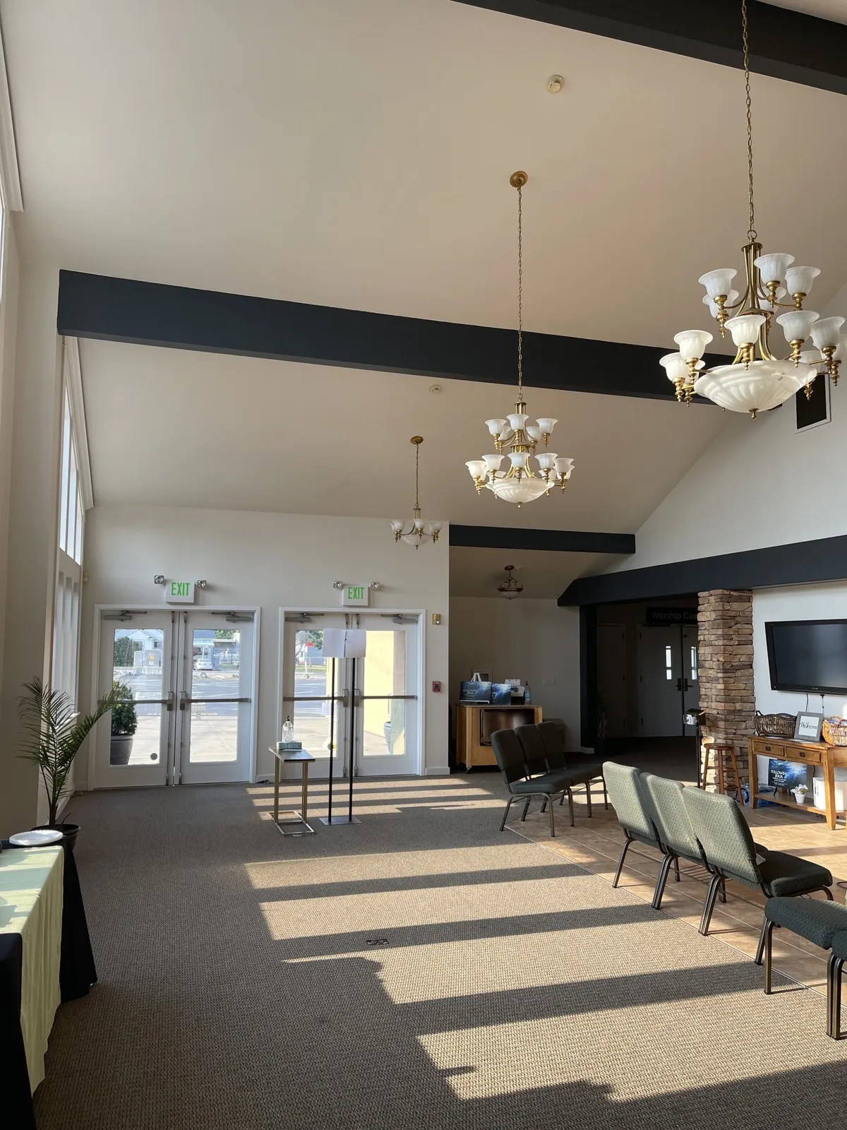 Church lobby after painting