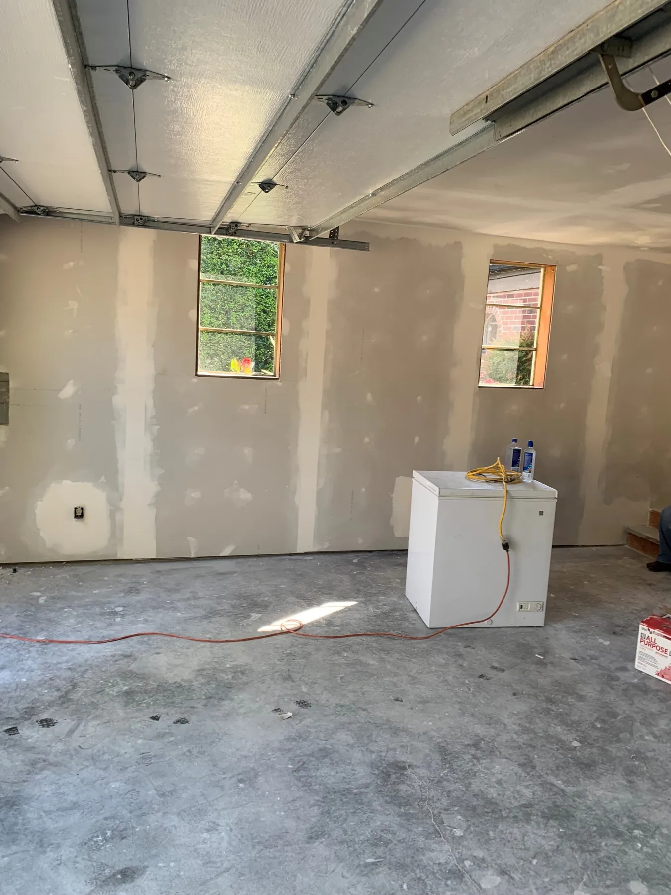 Newly built and finished walls